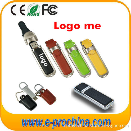 Promotional Leather USB Flash Disk Pendrive (EL007)